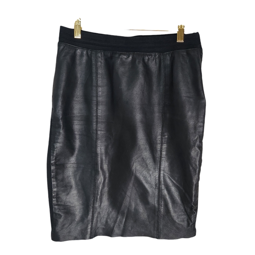 Coster Copenhagen lamb leather pencil skirt with jersey back size 6